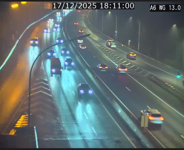 Traffic live webcam Luxembourg Mamer - A6 - BK 13 - direction Luxembourg/France/Allemagne