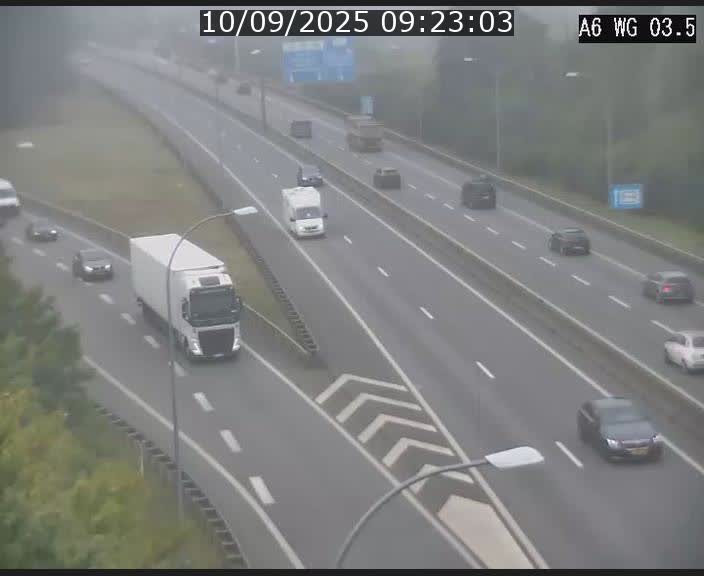 Traffic live webcam Luxembourg - Croix de Cessange - A6 - BK 3.5 - direction France/Allemagne