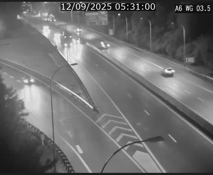 Traffic live webcam Luxembourg - Croix de Cessange - A6 - BK 3.5 - direction France/Allemagne
