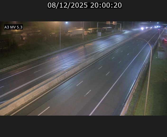 Webcam à l'Aire de Berchem au Luxembourg sur l'A3. Vue orientée vers la France