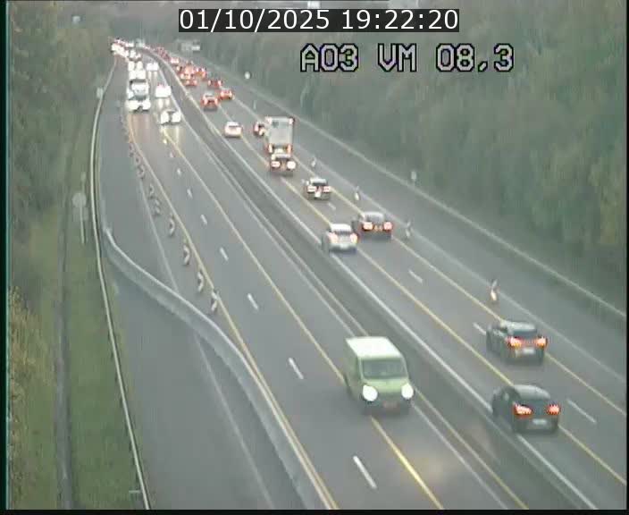 Traffic live webcam Luxembourg Bettembourg - A3 - BK 8.3 - direction France