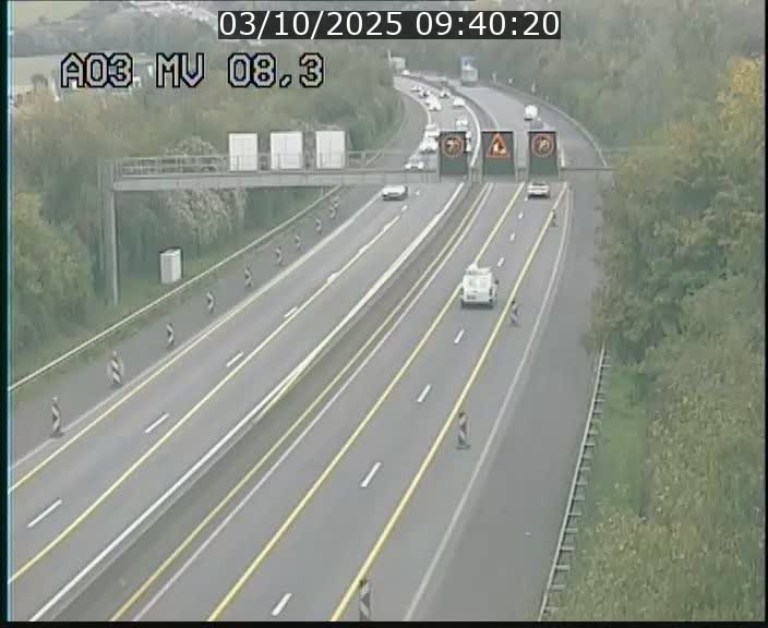 Webcam Autoroute après la Croix de Bettembourg en direction de Luxembourg sur l'A3