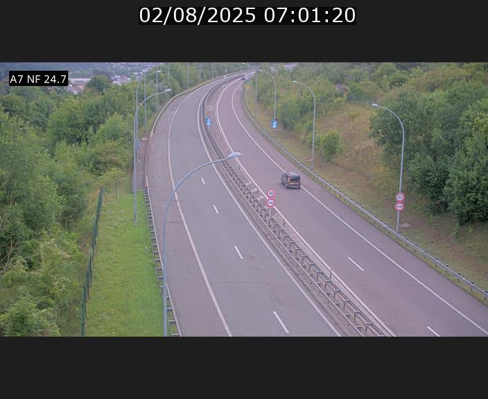 Caméra trafic Luxembourg - A7, Schieren direction Mersch
