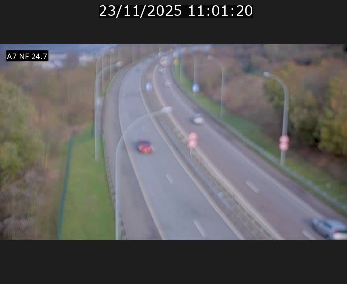 Caméra trafic Luxembourg - A7, Schieren direction Mersch