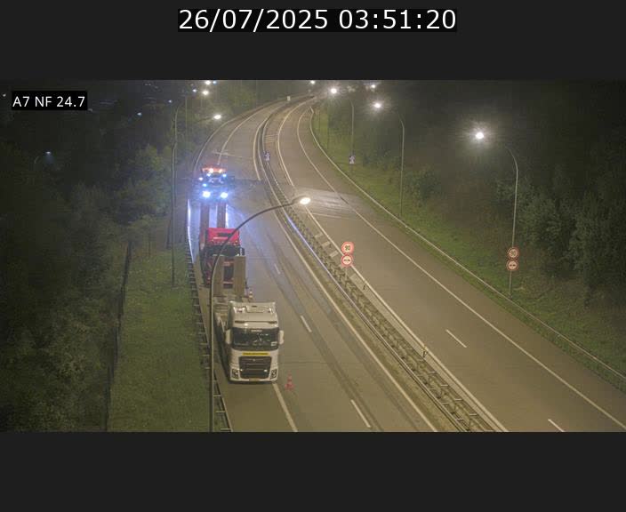 Caméra trafic Luxembourg - A7, Schieren direction Mersch