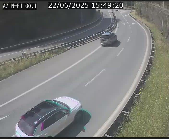 Webcam autoroute Luxembourg A7 située dans la sortie 1 Waldhof, vers la N11, avant le Tunnel Stafelter