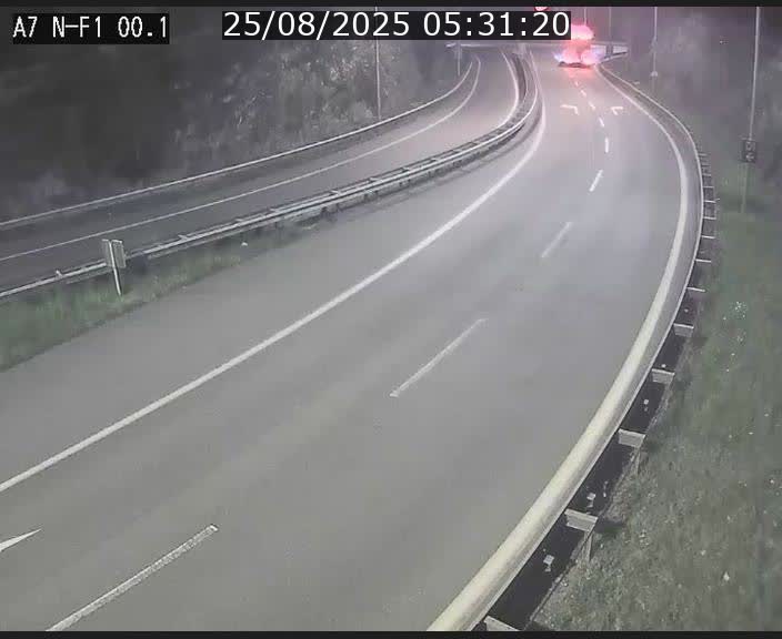 Webcam autoroute Luxembourg A7 située dans la sortie 1 Waldhof, vers la N11, avant le Tunnel Stafelter