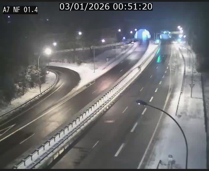 Caméra autoroute Luxembourg A7 - Echangeur Waldhaff - direction Tunnel Stafelter