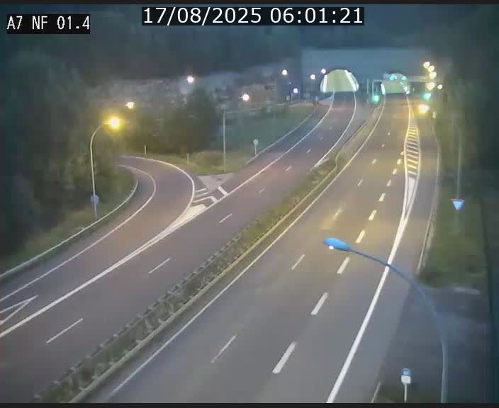Caméra autoroute Luxembourg A7 - Echangeur Waldhaff - direction Tunnel Stafelter