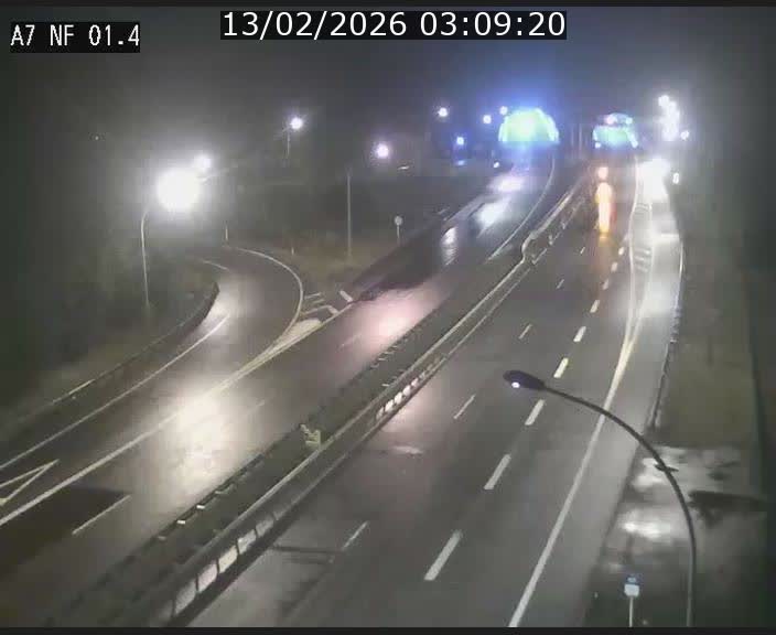 Caméra autoroute Luxembourg A7 - Echangeur Waldhaff - direction Tunnel Stafelter