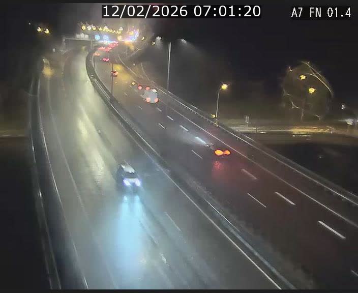 Caméra autoroute Luxembourg A7 - Tunnel Stafelter - direction Echangeur Grünewald