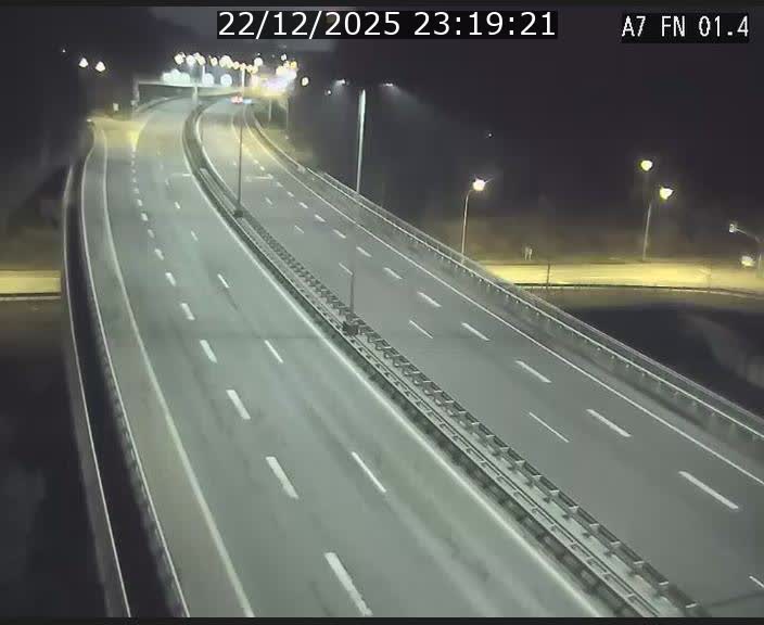Caméra autoroute Luxembourg A7 - Tunnel Stafelter - direction Echangeur Grünewald