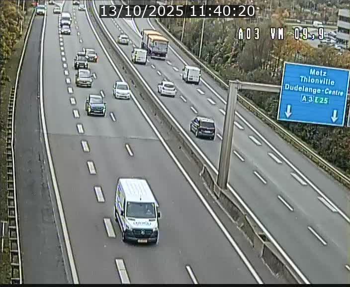 Webcam Autoroute à la Croix de Bettembourg - A3 - BK 9.9 - direction France