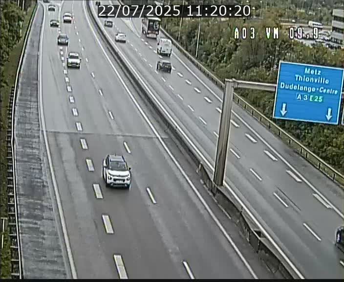 Webcam Autoroute à la Croix de Bettembourg - A3 - BK 9.9 - direction France
