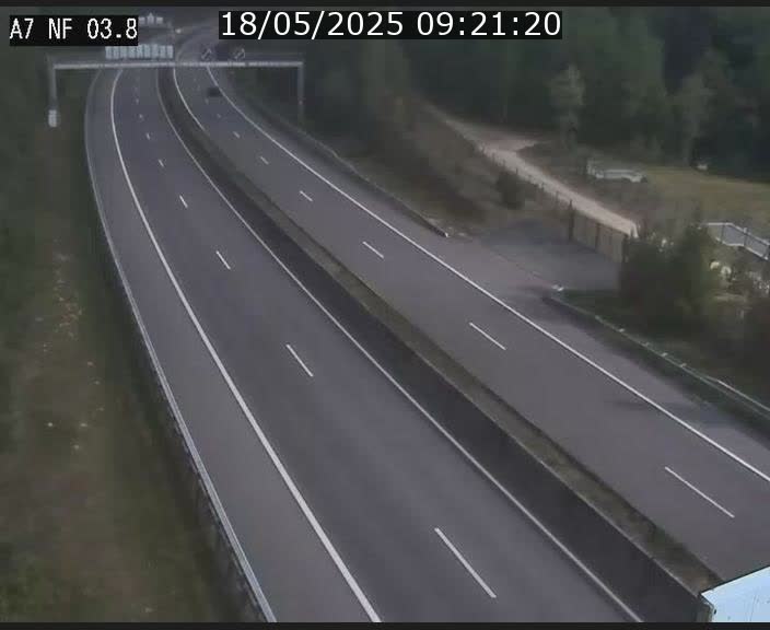 Webcam autoroute A7 au Luxembourg à la sortie du Tunnel Stafelter vers le Nord