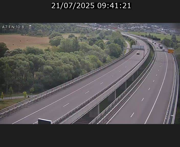 Caméra trafic Luxembourg - A7, Tunnel Gousselerbierg, sortie sud, direction rond-point Lorentzweiler (BK 10.8)