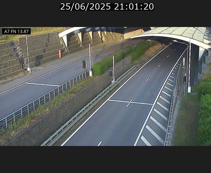 Caméra trafic Luxembourg - A7, Tunnel Gousselerbierg, entrée nord, direction Lorentzweiler