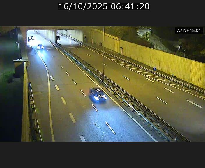 Caméra trafic Luxembourg - A7, Tunnel Mersch, entrée sud, direction Ettelbruck