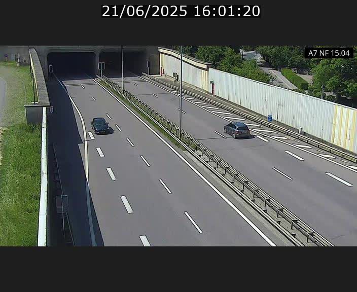 Caméra trafic Luxembourg - A7, Tunnel Mersch, entrée sud, direction Ettelbruck