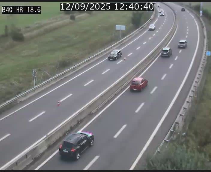Webcam sur la route de liaison entre Micheville et Esch-Belval à la frontière entre le Luxembourg et la France. Vue orientée vers la Lorraine.