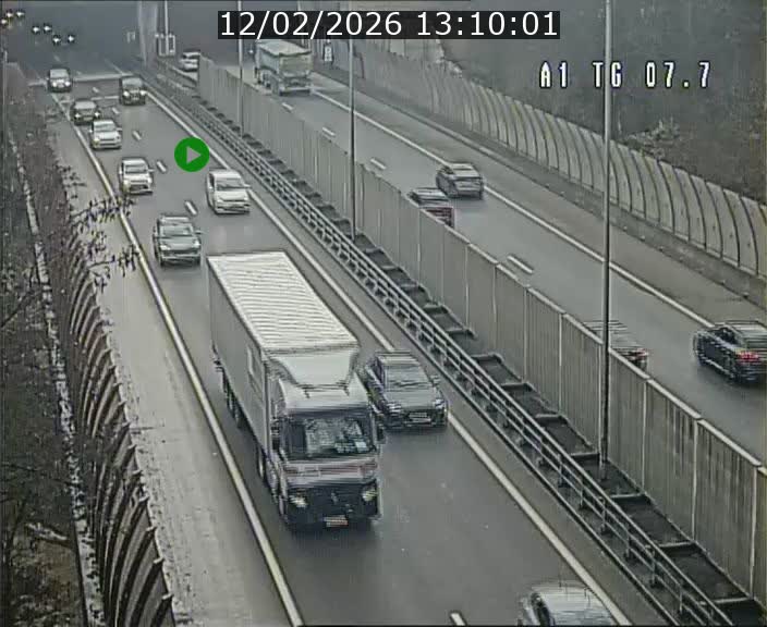 Traffic live webcam Luxembourg Kirchberg - A1 direction Luxembourg-ville - BK 7.7