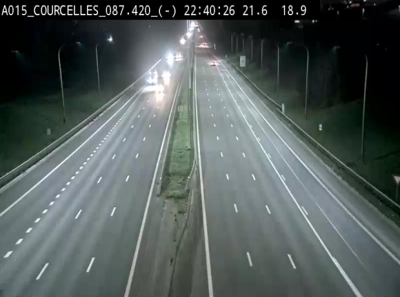 Webcam autoroute Belgique - Viesville - E42 direction Mons - BK 84.35