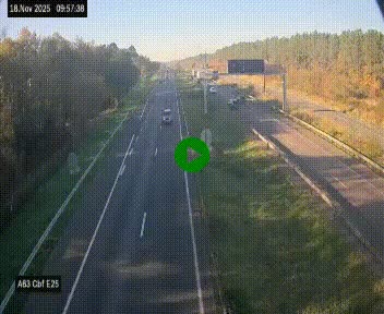 Webcam autoroute A63 en périphérie de Bordeaux au sud-est de la ville, en provenance du bassin d'Arcachon. Vue orientée vers Bordeaux