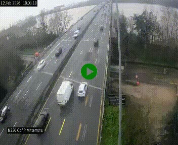 Webcam sur le périphérique de Bordeaux à l'est de la ville. Caméra située sur le Pont Mitterand sur la N230