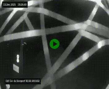 Webcam au col du Somport, côté français, sur la N134, dans les Pyrénées, en direction de l'Espagne, à 1632 mètres d'altitude