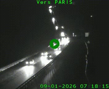 Caméra routière sur l'autoroute A20 à Bessines-sur-Gartempe. Vue orientée vers Paris