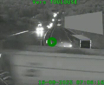 Caméra routière sur l'autoroute A20 à Noailles, en périphérie de Brive-la-Gaillarde. Vue orientée vers Toulouse