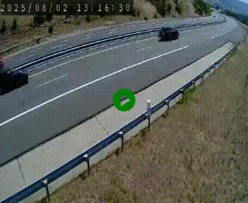 Caméra autoroutière France - A75, Engayresque, entre Millau et Séverac-le-Chateau, en direction de Montpellier