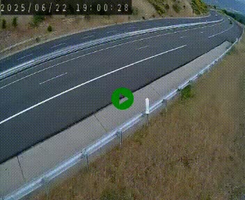 Caméra autoroute A75 à hauteur de la sortie 42 (Rodez, Laissac, Aire de l'Auvergne) située sur la commune d'Auberoques, près de Sévérac-le-Château