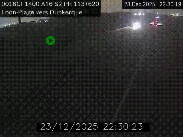 Webcam autoroute A16 à hauteur de Loon-Plage. Vue orientée vers Dunkerque et la Belgique.