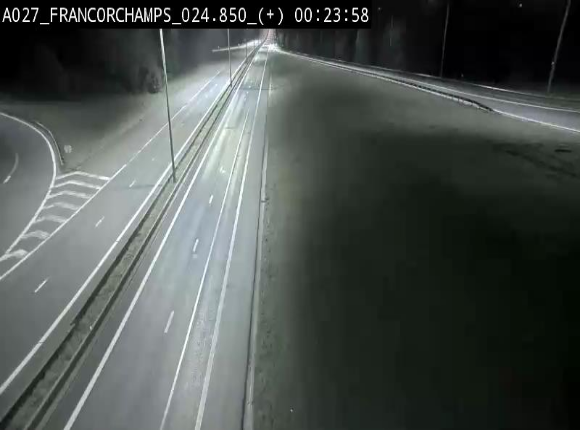Caméra autoroutière à proximité du circuit de Spa-Francorchamps à Stavelot sur l'A27/E42