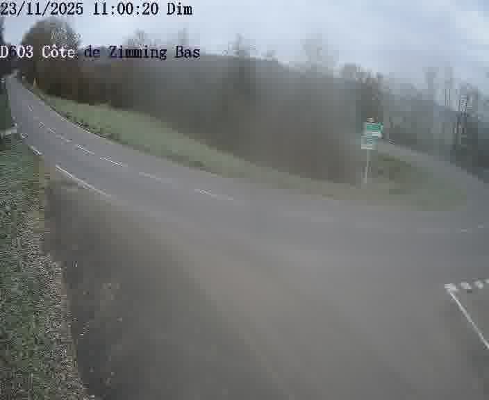 Webcam sur la D603 située dans la Côté de Zimming-bas, dans le virage en demi-tour, à la jonction avec la D74