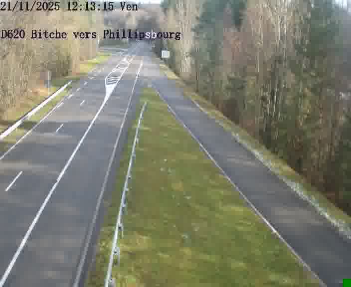Webcam sur la D620, sur le contournement de Bitche. Vue orientée vers Philippsbourg