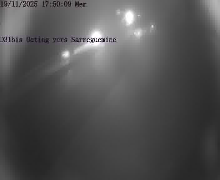 Webcam installée le long de D31bis (France) à Oeting, pointée vers Sarreguemines, utile pour suivre précisément les conditions de trafic.
