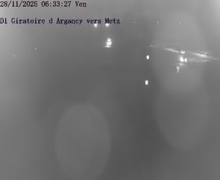 Webcam installée le long de D1 (France) à Argancy, pointée vers Metz, utile pour suivre précisément les conditions de trafic.