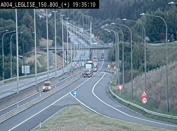 Caméra autoroute Belgique - Côte de Léglise, E411(A4) direction Luxembourg