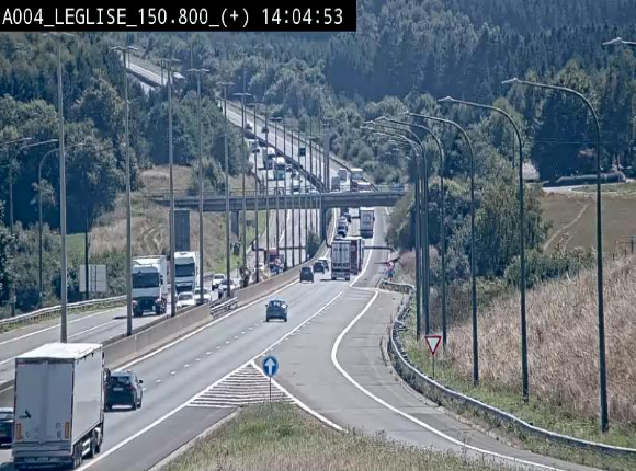 Caméra autoroute Belgique - Côte de Léglise, E411(A4) direction Luxembourg