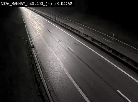 Webcam autoroute A26/E25 à hauteur de Manhay, après la jonction avec la N651 en direction de Liège - BK 40.4