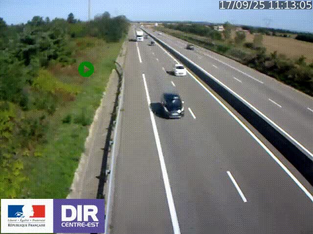 Webcam sur le contournement de Valence, sur la Nationale 7, à la jonction avec la N532, caméra orientée vers Grenoble