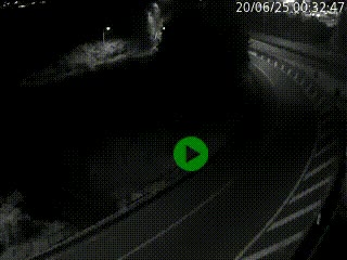 Caméra autoroute à la jonction entre l'A7 et la D301 (Boulevard urbain Sud de Lyon) à Feyzin, au sud de Lyon. Vue orientée vers Mions