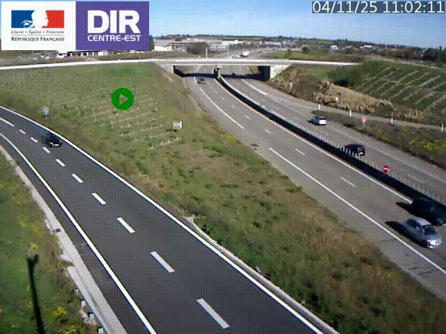Webcam sur le contournement de Valence, sur la Nationale 7, caméra orientée vers Lyon