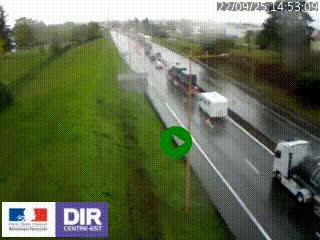 Webcam à Mably, à proximité de Roanne en direction de Moulins sur la N7