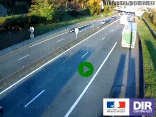 Caméra autoroutière sur l'A47 à hauteur de Givors, a proximité de Lyon. La webcam est orientée vers Lyon