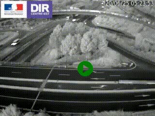 Webcam traffic à Grenoble-sud sur l'autoroute A480. Vue orientée vers l'entrée et la sortie de Grenoble