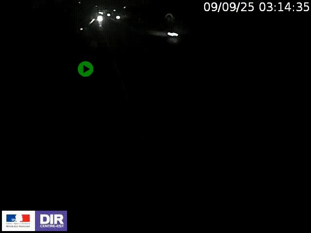 Webcam à Bron sur l'A43 à la jonction avec le boulevard périphérique de Lyon (D383). Vue orientée vers Lyon