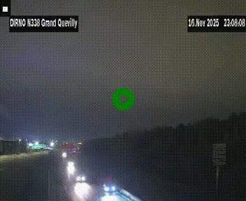 Webcam routière sur N338 à hauteur de Grand-Quevilly en périphérie de Rouen. Vue orientée vers Rouen